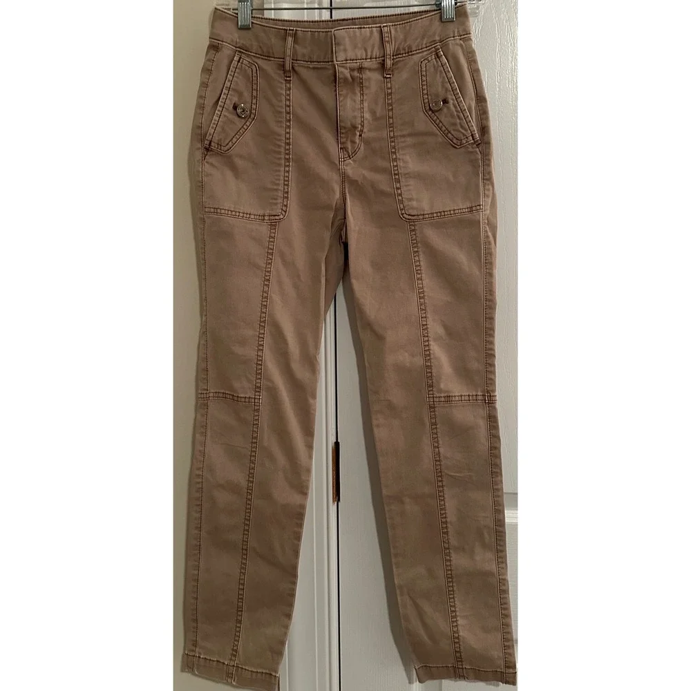 White House Black Market The Pret-A-Jet Tan High Rise Utility Pants Womens 0 - Picture 1 of 5